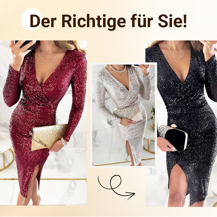 🎅Vianočný výpredaj 50% zľava🎄Sexy šaty s flitrami v štýle bodycon✨