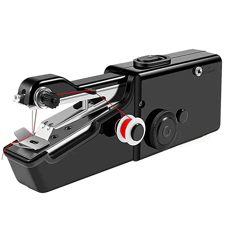 Mini-Handnähmaschine | Tragbare kabellose Nähmaschine mit Einhand-Bedienung für schnelle Reparaturen und Säume