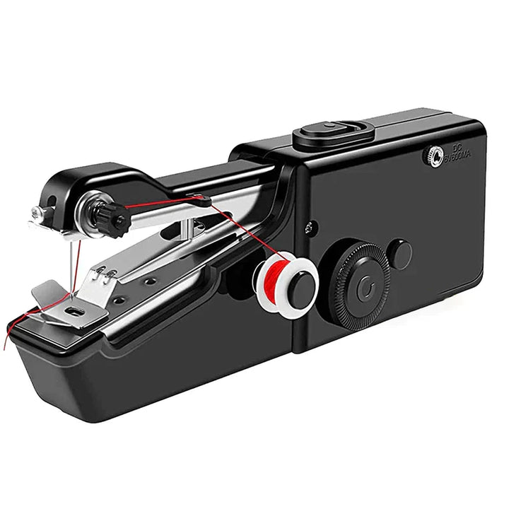 Mini-Handnähmaschine | Tragbare kabellose Nähmaschine mit Einhand-Bedienung für schnelle Reparaturen und Säume