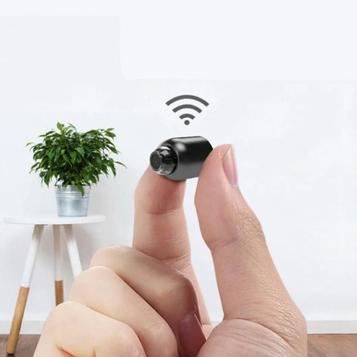 Mini WLAN sisäkamera 1080p yökuvauksella | Liikkeentunnistus ja push-ilmoitukset | Sovelluksen livekuva äänen kanssa | microSD 64 GB mukana