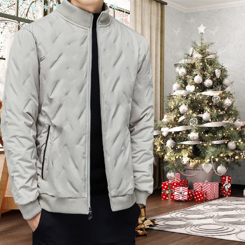Herren Winterjacke | Warme Freizeitjacke mit Stehkragen, gefüttertem Innenfutter und versteckten Taschen