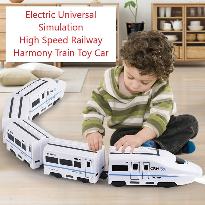 Toy train set high speed | Interactive train simulation, imaginative play | Compatible with many track systems, educational toy