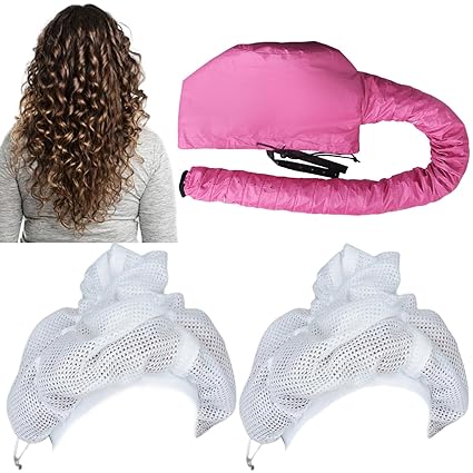 Curl drying hood for air curling | Hands-free &amp; even heat | Faster drying &amp; styling curls on the go