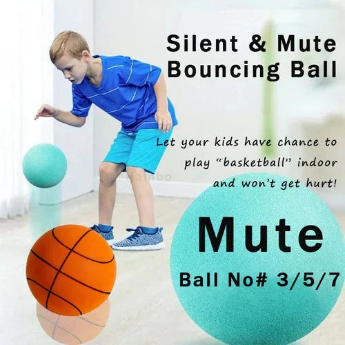 Pallone da basket morbido e silenzioso | Palla indoor in schiuma PU | Silenzioso, amico dei mobili e rimbalzante | Include sacca a rete