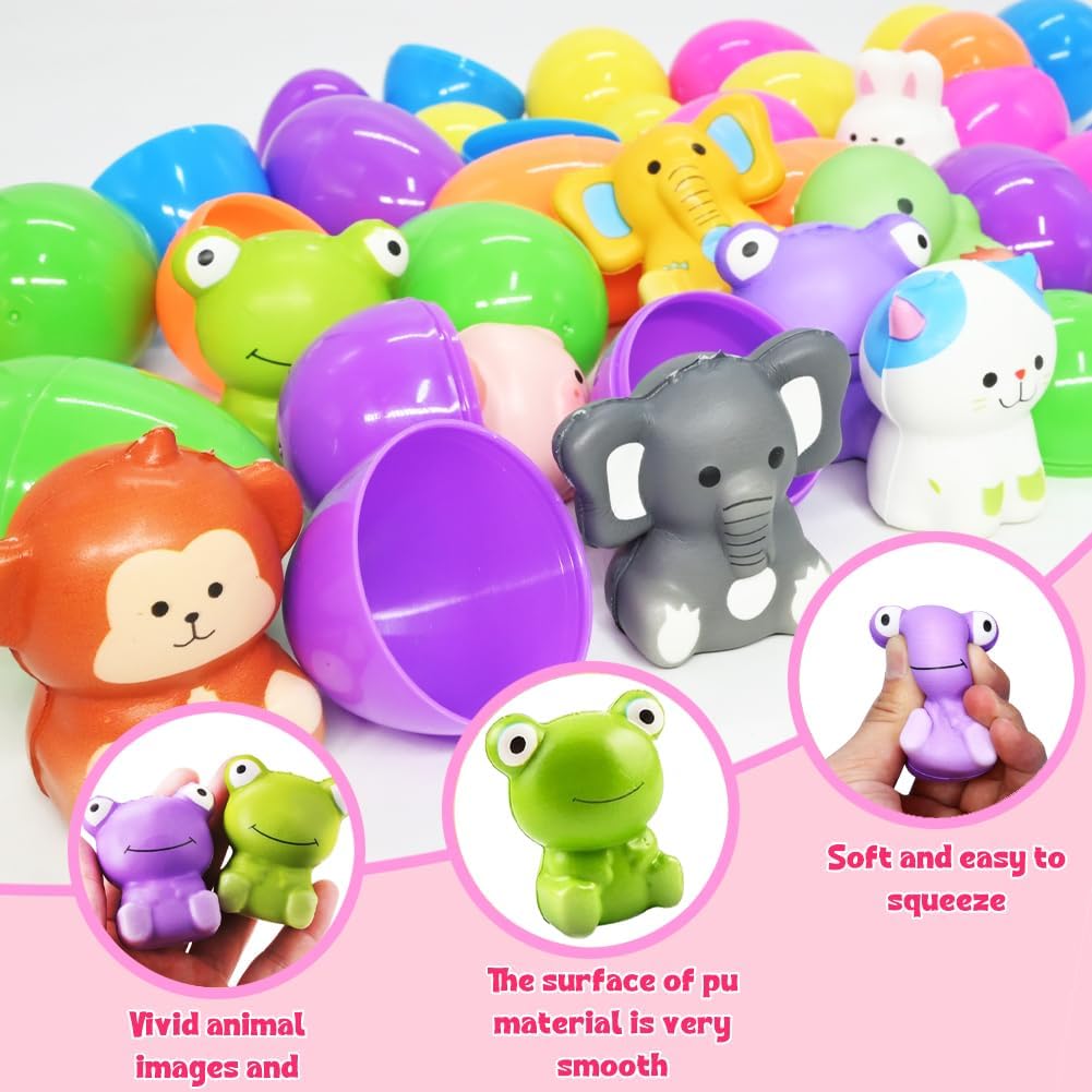 🔥Miglior regalo di Pasqua 50% DI SCONTO-🎁24 PEZZI Uova di Pasqua ripiene Giocattoli squishy a risalita lenta