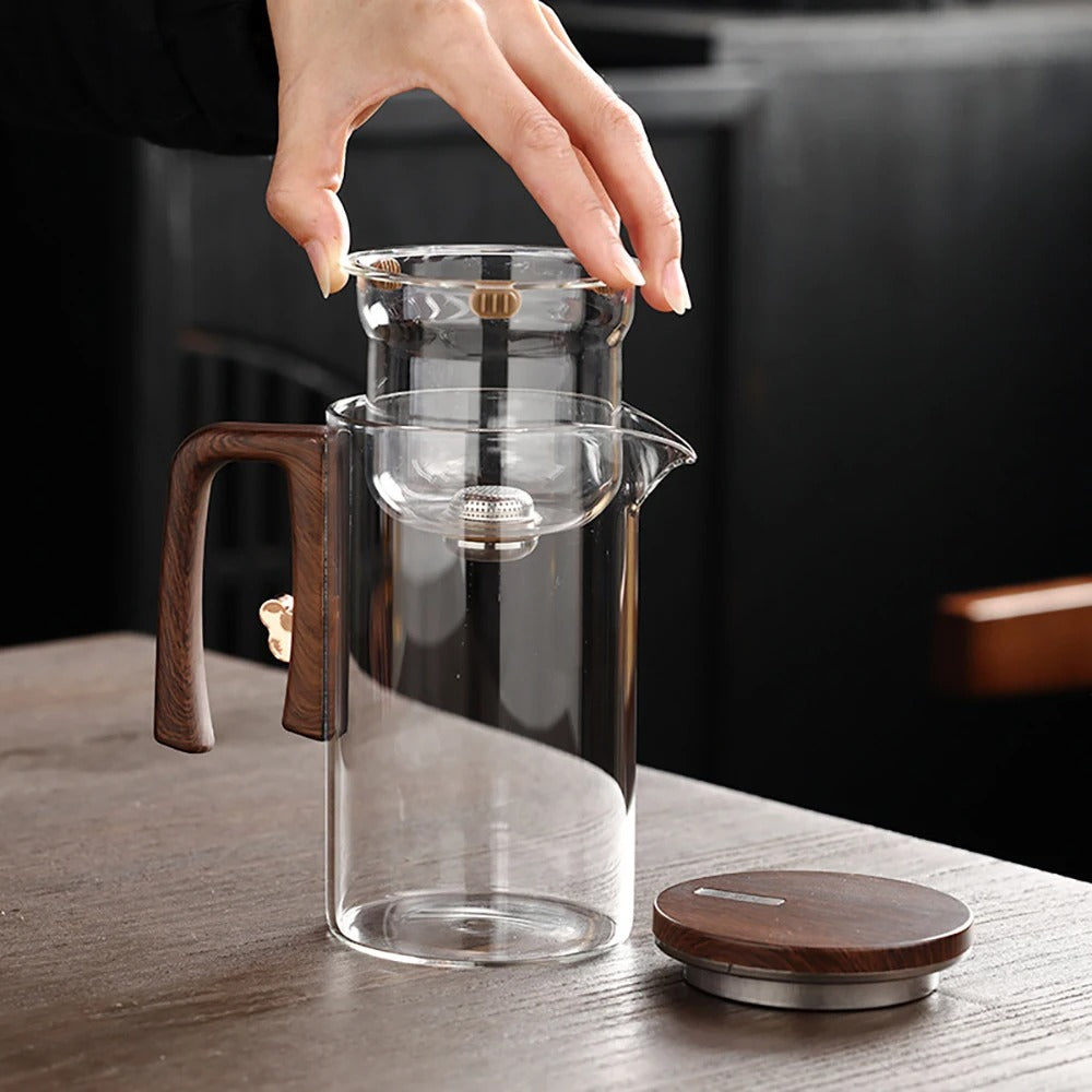 Heat-resistant glass teapot with filter | For loose leaves &amp; tea bags | Clear view of the color | For everyday use &amp; guests