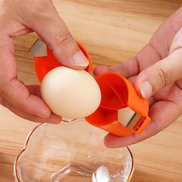 Egg Opener Kitchen Helper Silicone 2-piece Set | Opens eggs cleanly without shell residue | Dishwasher safe, compact 6.5×7 cm