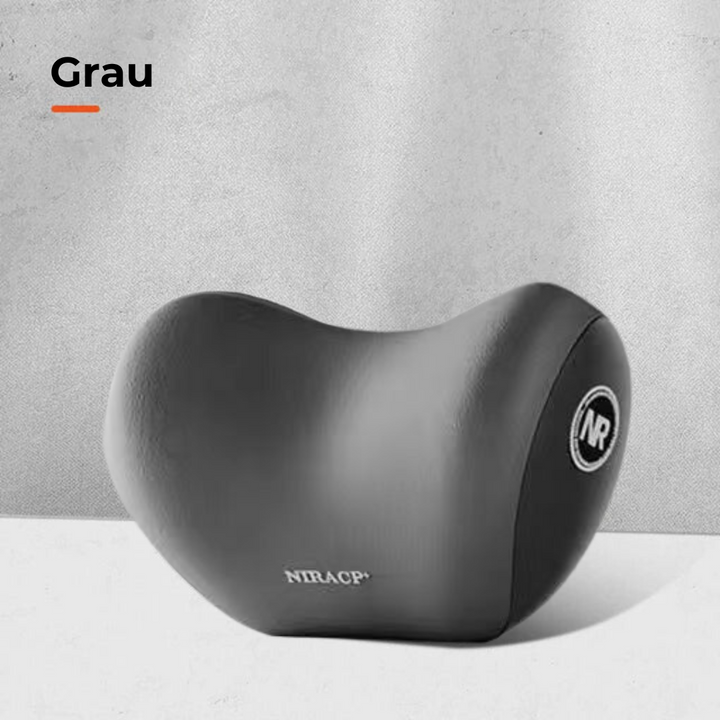 Neck &amp; lumbar pillow for car | ergonomic cervical spine &amp; back support | memory foam, adjustable &amp; easy to install