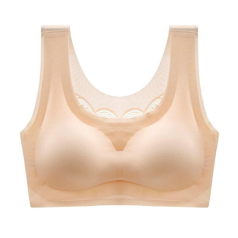 Damen Plus-Size Komfort-BH ohne Bügel | Kühler Soft-BH mit glatter Passform | Größen M-7XL