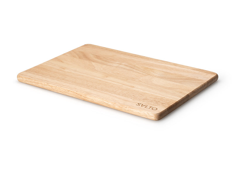 Schneidebrett aus Gummibaumholz 35 x 25 cm | Continenta SALTO mit geölter Oberfläche | Holzschneidebrett für die Küche