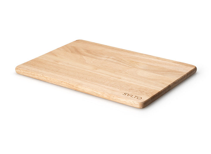Schneidebrett aus Gummibaumholz 35 x 25 cm | Continenta SALTO mit geölter Oberfläche | Holzschneidebrett für die Küche