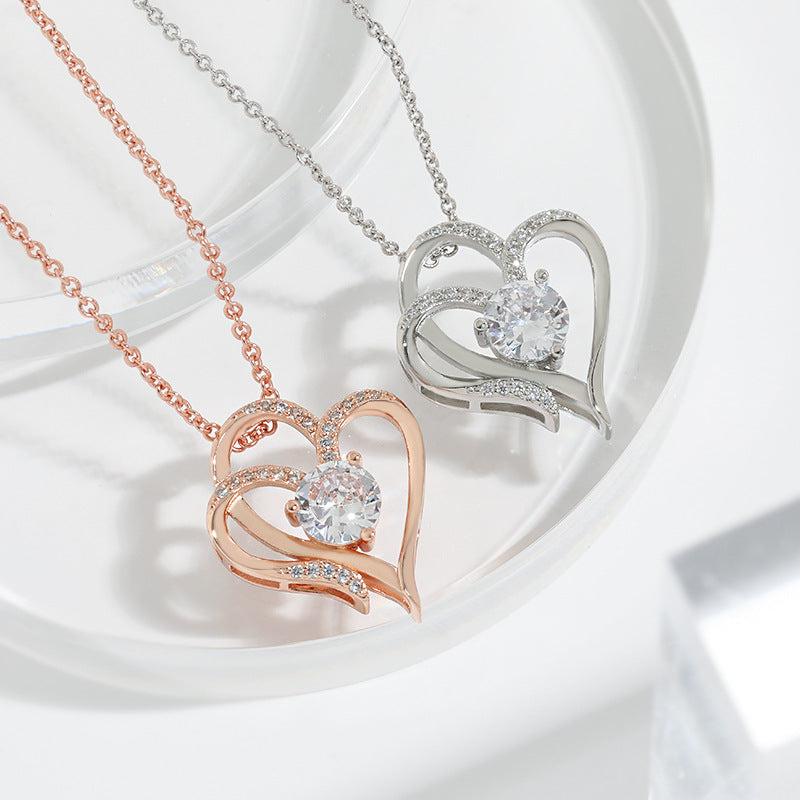Diamond love heart necklace