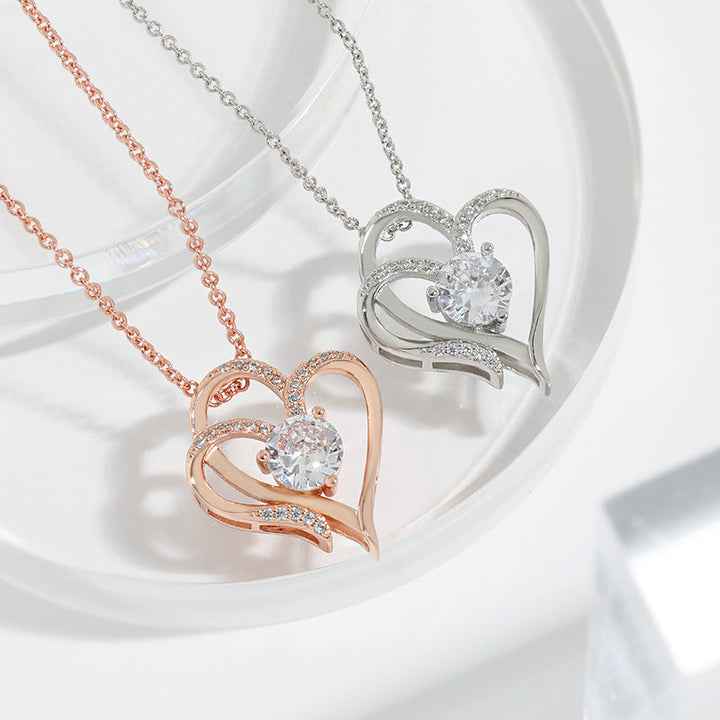 Diamond love heart necklace