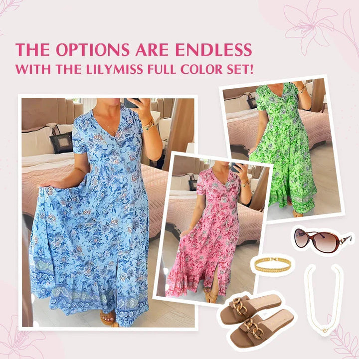 Vestito estivo aderente in misto cotone elasticizzato | scollo a V per linea femminile | comodo e versatile | taglie XS–5XL
