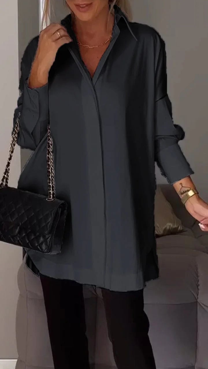 T-shirt da donna con spacchi laterali | Materiale arioso e traspirante | Taglio ampio per quotidiano e viaggio | Facile da abbinare