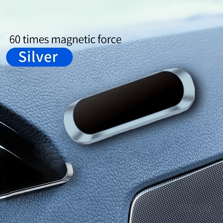 Magnetische Handyhalterung fürs Auto aus Aluminium | Smartphone-Halter in Schwarz mit starkem Magnet und werkzeugloser Montage