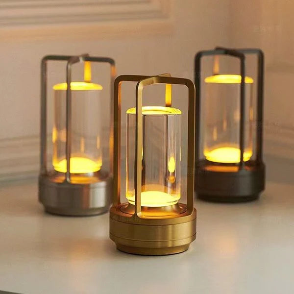 Wireless LED Table Lamp with Warm Light | 3 Dimming Modes, 1900–2400K | USB-C Rechargeable, 9×17.5 cm