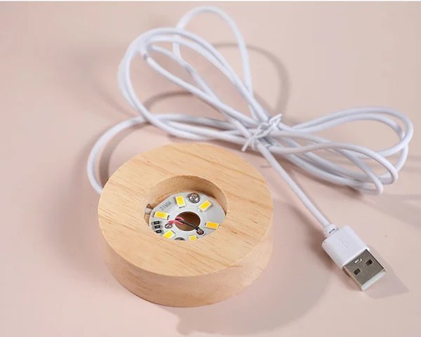 3D Kristallkugel Sonnensystem | Lasergravur | Optional mit LED-Lichtbasis &amp; Geschenkbox