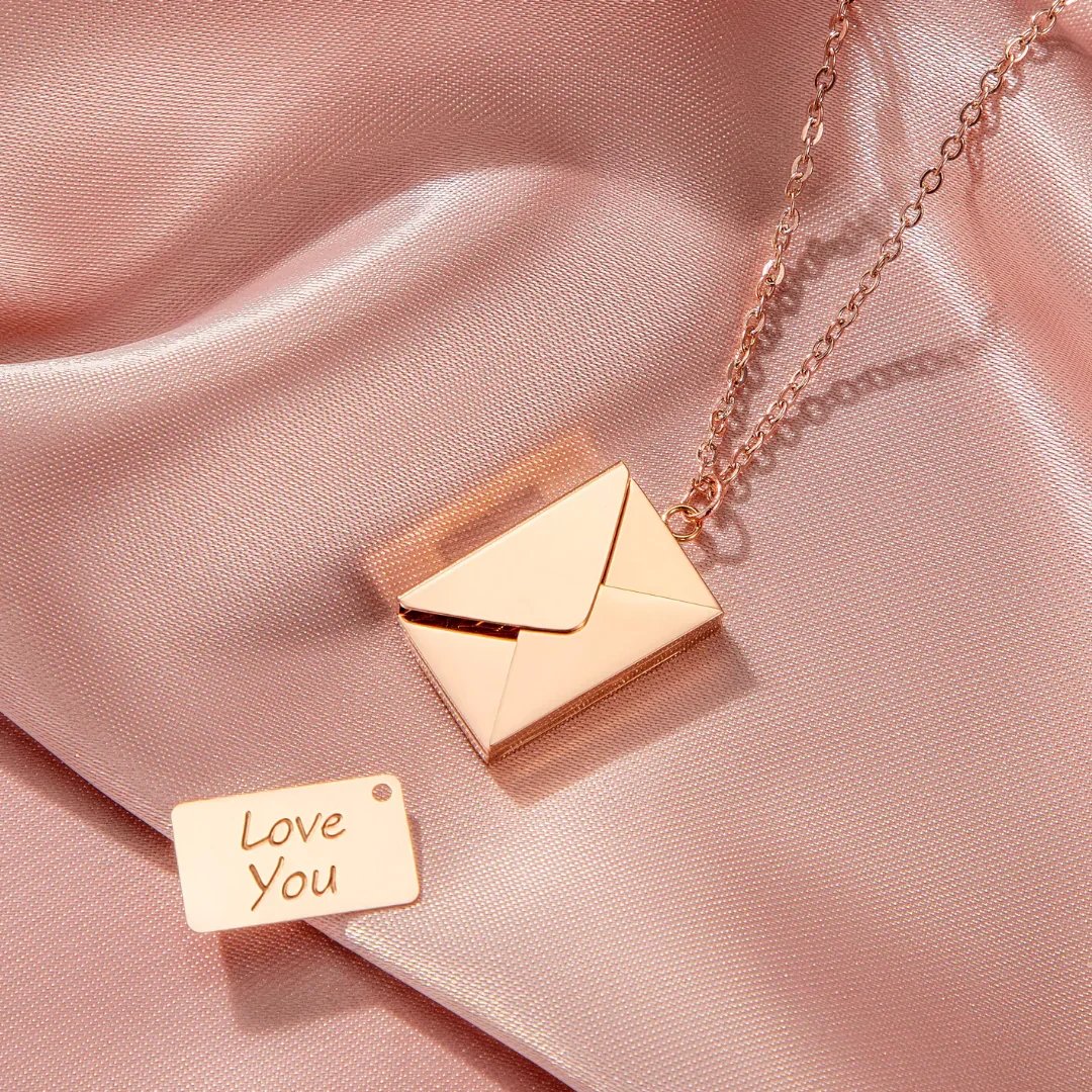 Letter pendant necklace made of stainless steel | Love letter pendant with removable mini letter | 40 cm + 5 cm extension