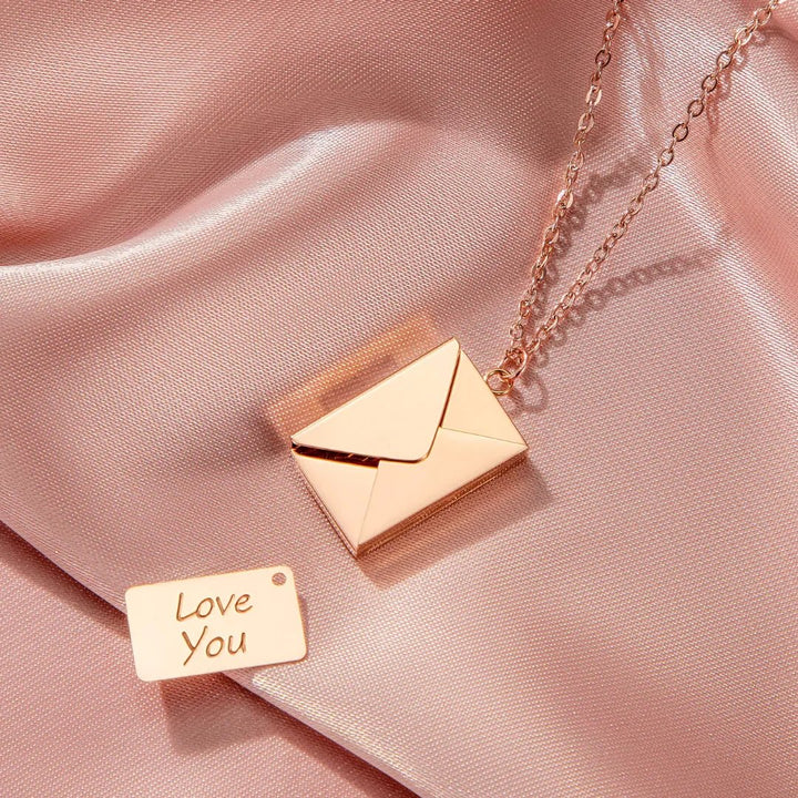 Letter pendant necklace made of stainless steel | Love letter pendant with removable mini letter | 40 cm + 5 cm extension