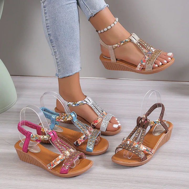 Sariah | Elegant crystal sandals for women