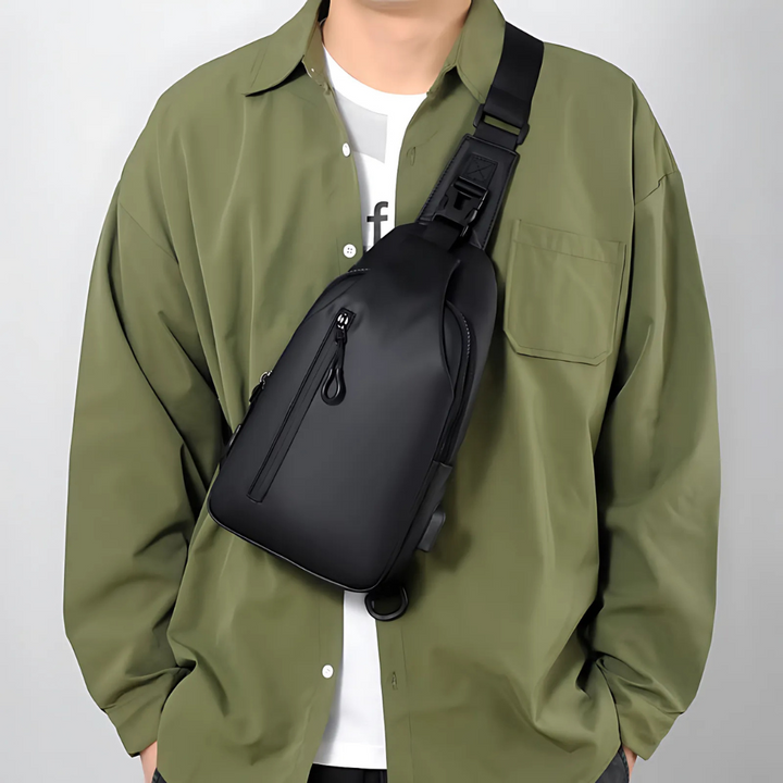 Táskás lopásgátló crossbody táska rejtett cipzárokkal és vízlepergető anyagból | 6+ rekesz útlevél/telefon számára | Biztonságos és kompakt