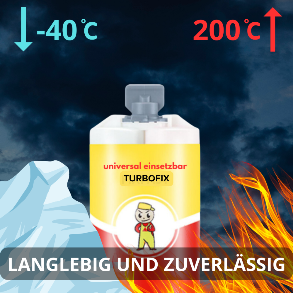 2-Komponenten-Reparaturkleber | A+B Klebstoff 95 g für Metall, Kunststoff und Keramik | Schleifbar und temperaturbeständig