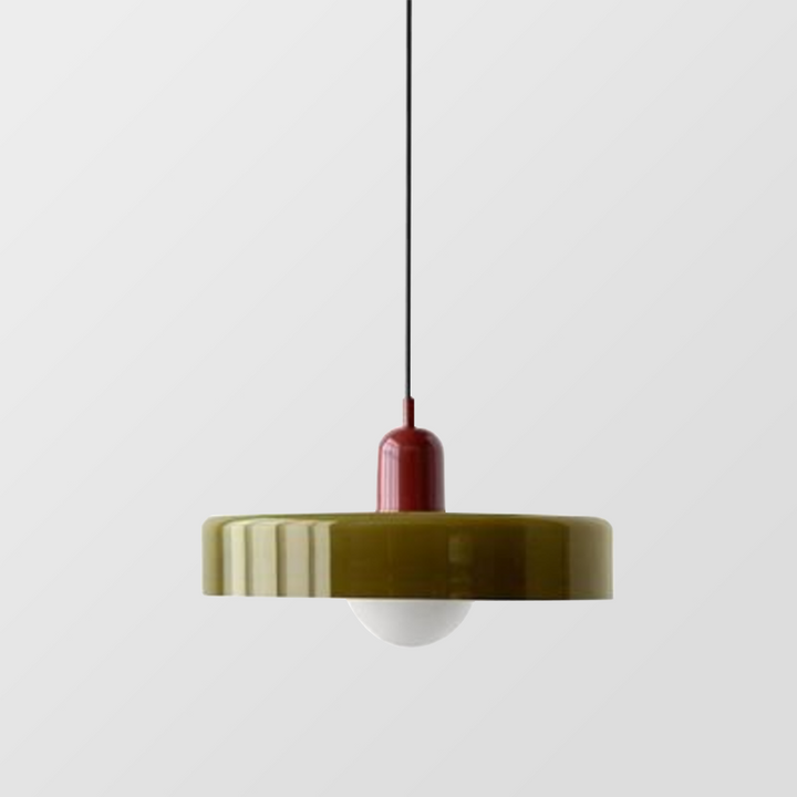 Suspension en métal et verre avec effet vitrail | Ø25/Ø35 cm, douille G9 | Suspension réglable | Aspect cristal