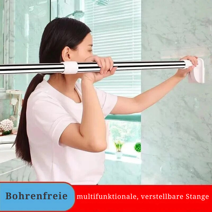 Teleskopstange ohne Bohren aus Edelstahl | 70–120 cm verstellbar | Rostfrei &amp; werkzeugfrei | Dusch-, Vorhang- &amp; Schrankstange