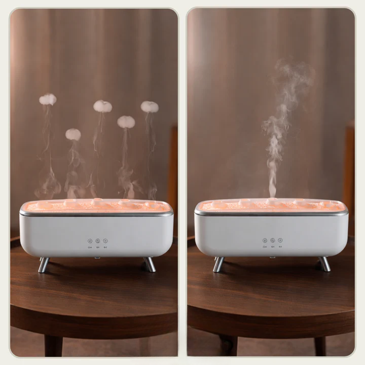 Aroma-Diffuser mit Quallen-Nebeleffekt | 300-ml-Luftbefeuchter mit LED-Licht, Fernbedienung und Timer