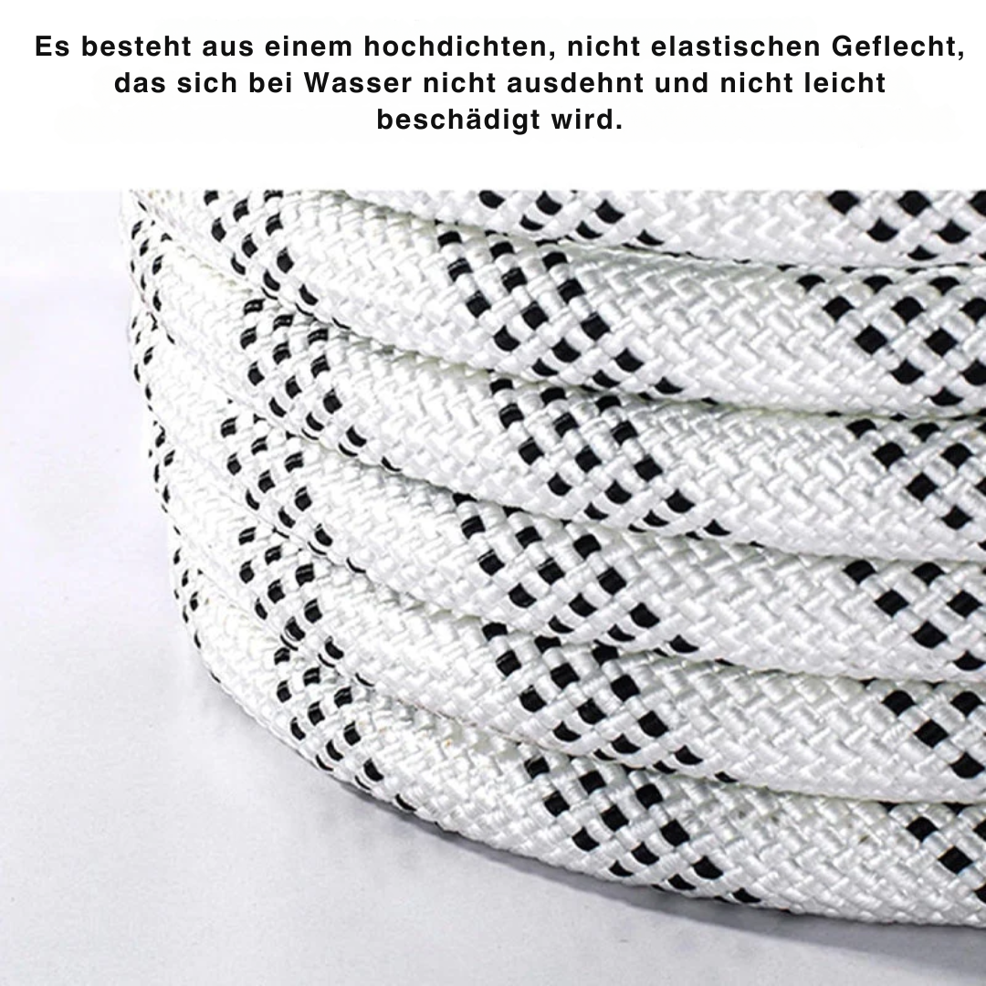Tow rope with steel hook | Stretch nylon rope 3000 kg tensile strength | For car, SUV &amp; offroad