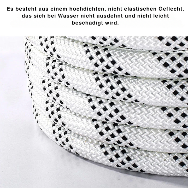 Tow rope with steel hook | Stretch nylon rope 3000 kg tensile strength | For car, SUV &amp; offroad