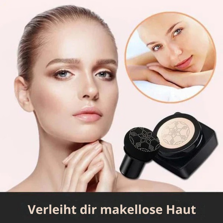 CC Cream Air Cushion with Mushroom Head Applicator | Color correction &amp; even complexion | Non-sticky, hides pores &amp; redness, 2 shades