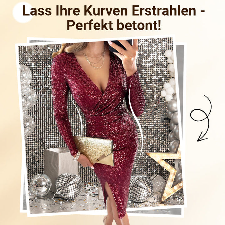 🎅Vianočný výpredaj 50% zľava🎄Sexy šaty s flitrami v štýle bodycon✨