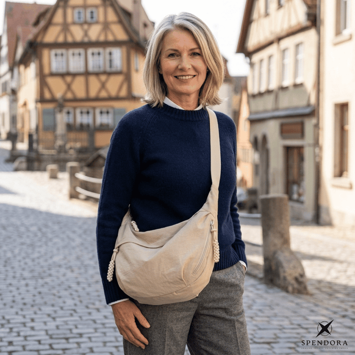 Leichte Nylon-Umhängetasche | Mehrere Reißverschlussfächer und verstellbarer Schulterriemen für Alltag und Reisen