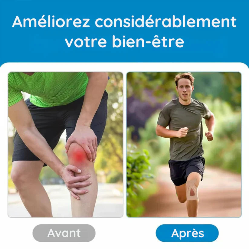 KneeSupport™ Vorgeschnittenes Kinesiology Tape | Elastisch, Wasserfest &amp; Atmungsaktiv | Sofortige Knie-Stabilisierung