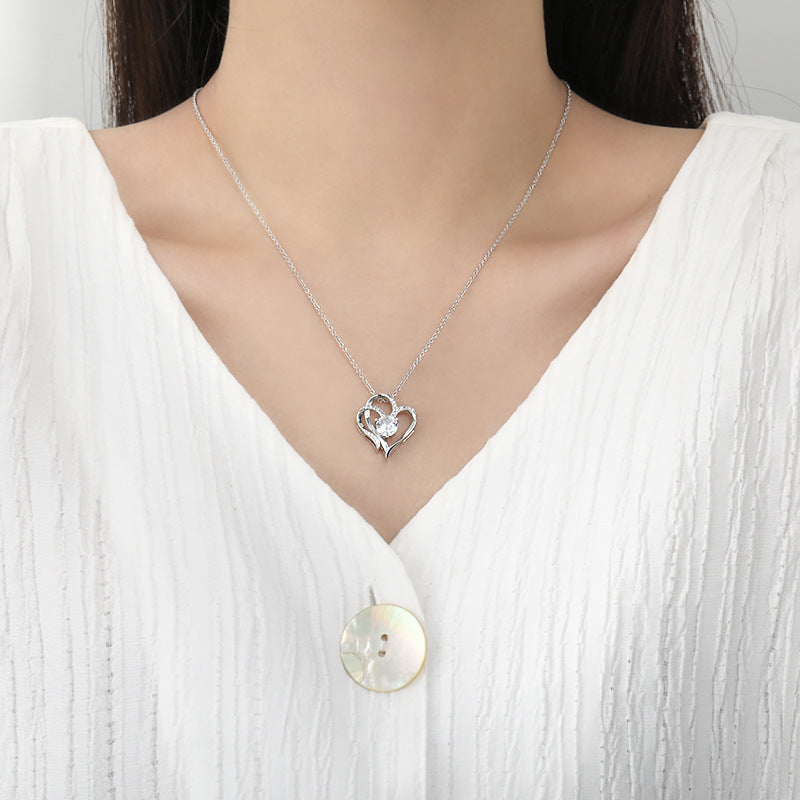 Diamond love heart necklace