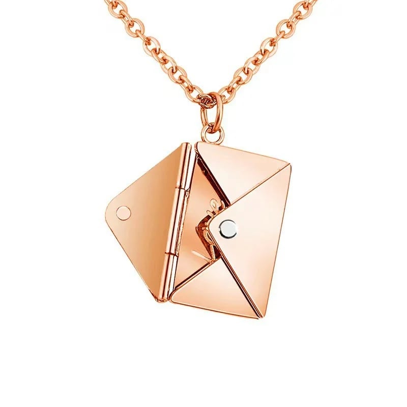 Letter pendant necklace made of stainless steel | Love letter pendant with removable mini letter | 40 cm + 5 cm extension