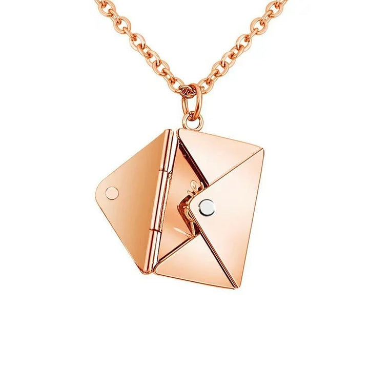 Letter pendant necklace made of stainless steel | Love letter pendant with removable mini letter | 40 cm + 5 cm extension