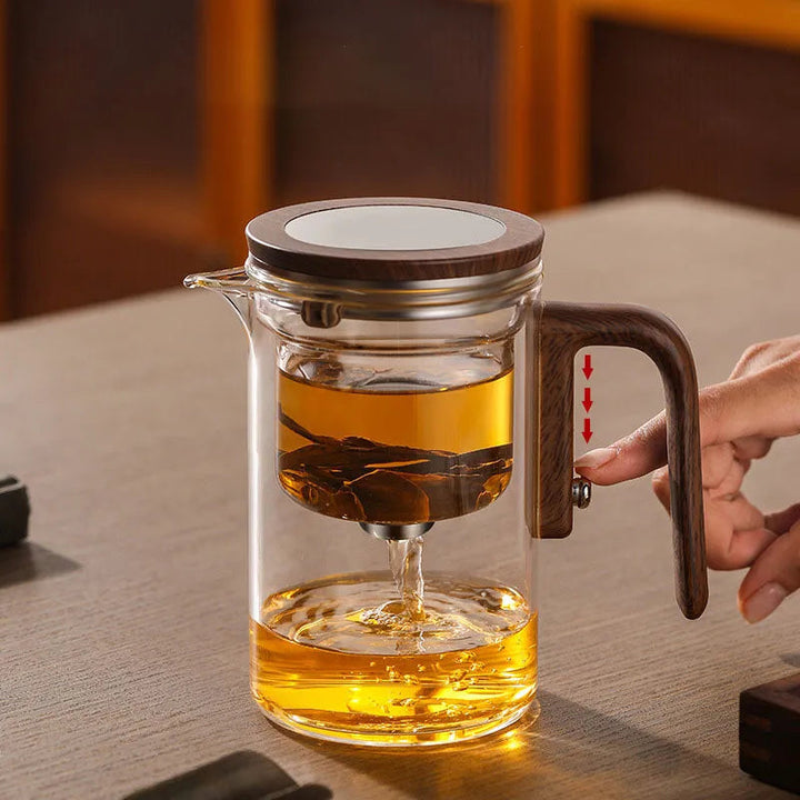 Heat-resistant glass teapot with filter | For loose leaves &amp; tea bags | Clear view of the color | For everyday use &amp; guests