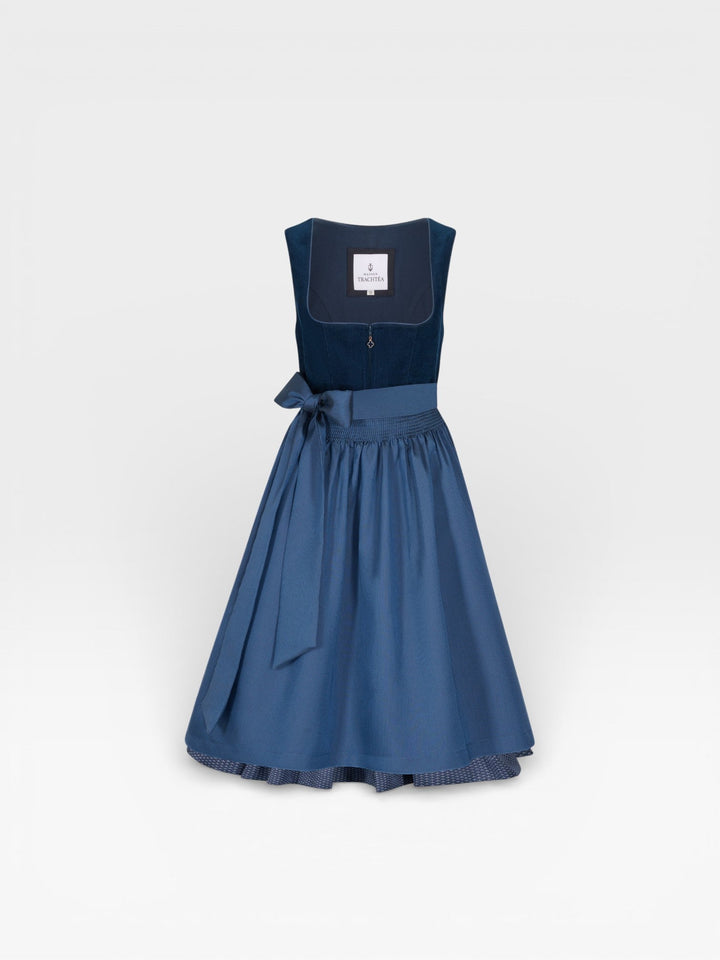 Dirndl Midi Damen | Elegantes Cord-Dirndl mit 70 cm Rocklänge und klassischer Silhouette für festliche Anlässe