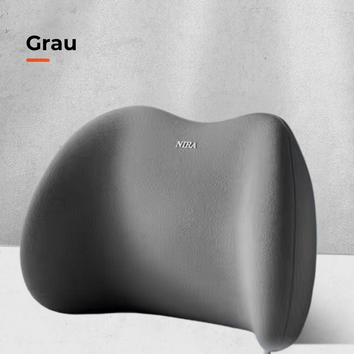 Neck &amp; lumbar pillow for car | ergonomic cervical spine &amp; back support | memory foam, adjustable &amp; easy to install