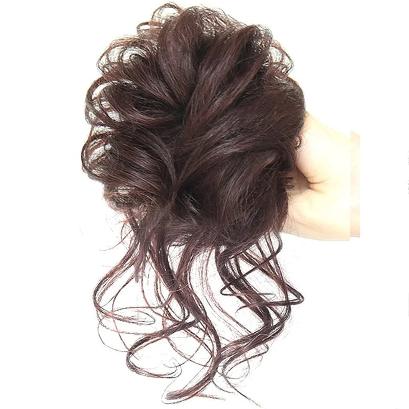 Bun hairpiece to clip on for instant volume | Messy bun look in seconds | Secure hold, light &amp; natural
