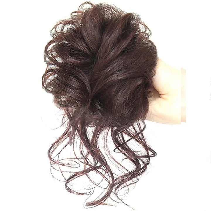 Bun hairpiece to clip on for instant volume | Messy bun look in seconds | Secure hold, light &amp; natural