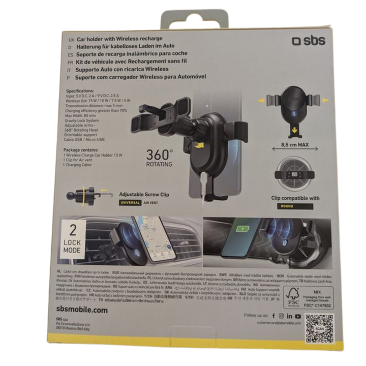 Handyhalterung Auto mit Ladefunktion | Kabellose Smartphonehalterung mit 15 W Schnellladen, automatischem Verschluss und Lüftungsgitterbefestigung