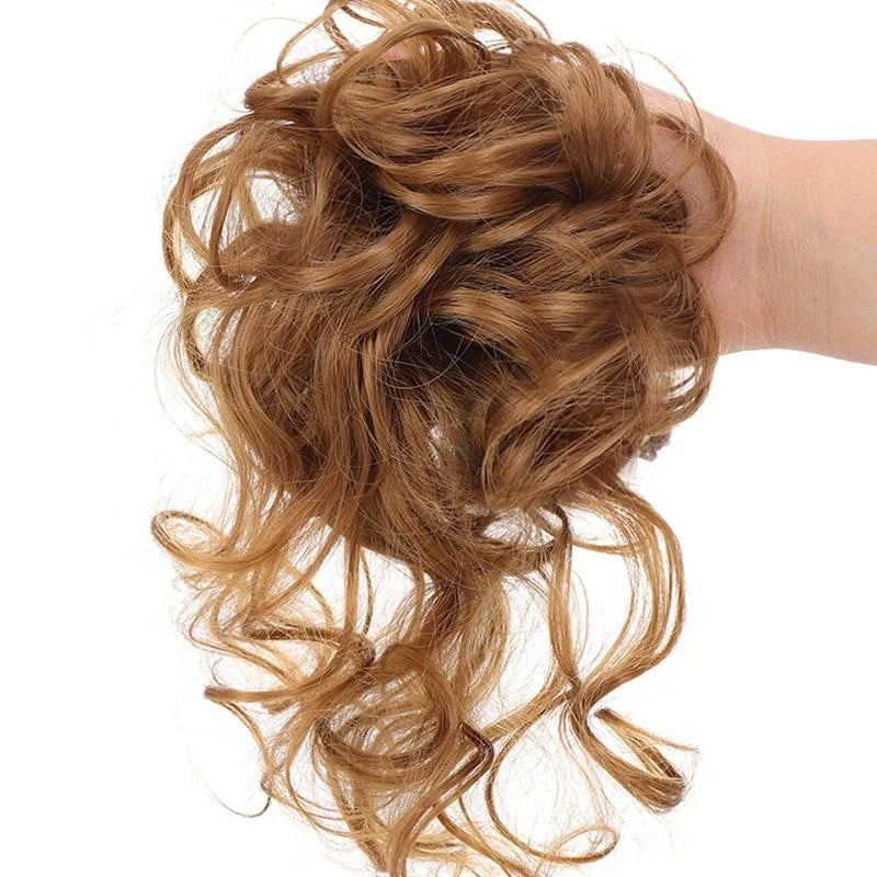 Bun hairpiece to clip on for instant volume | Messy bun look in seconds | Secure hold, light &amp; natural