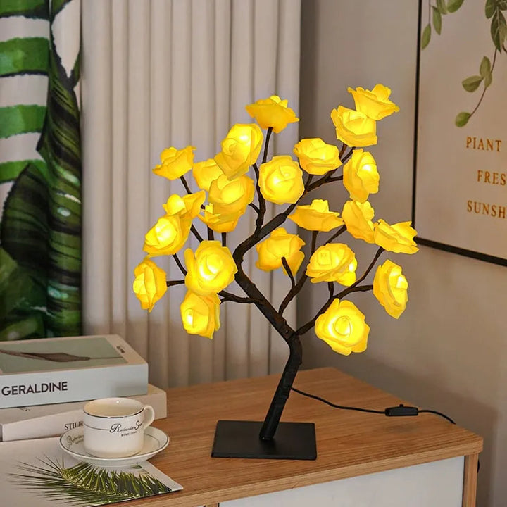LED Bonsai-Lichtbaum mit Touch-Sockel | Verstellbare Zweige | Mehrere Lichtmodi | USB oder Batterie | Wohnraum-Deko