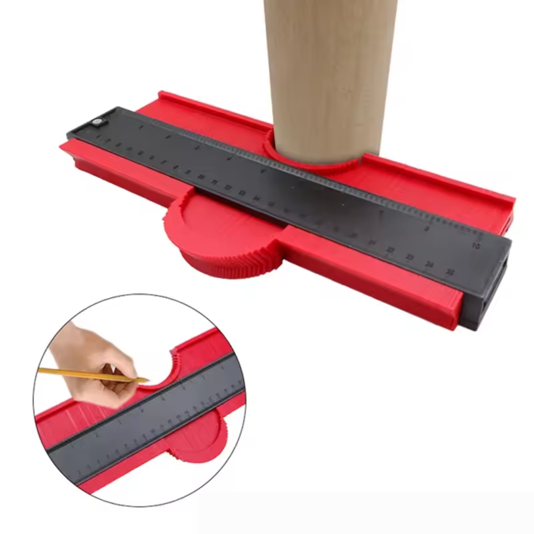 Konturlehre 25 cm für präzise Schnittlinien | Für Sockelleisten, Laminat &amp; Fliesen | Formkopierer aus ABS, kompakt &amp; robust