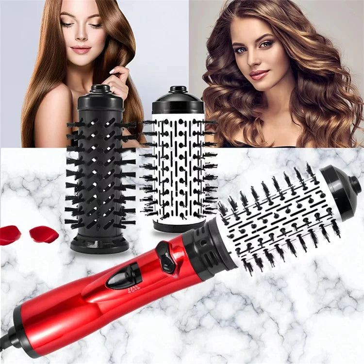 FlexiStylerBrush™ - 3-in-1 electric hair straightener and curling brush