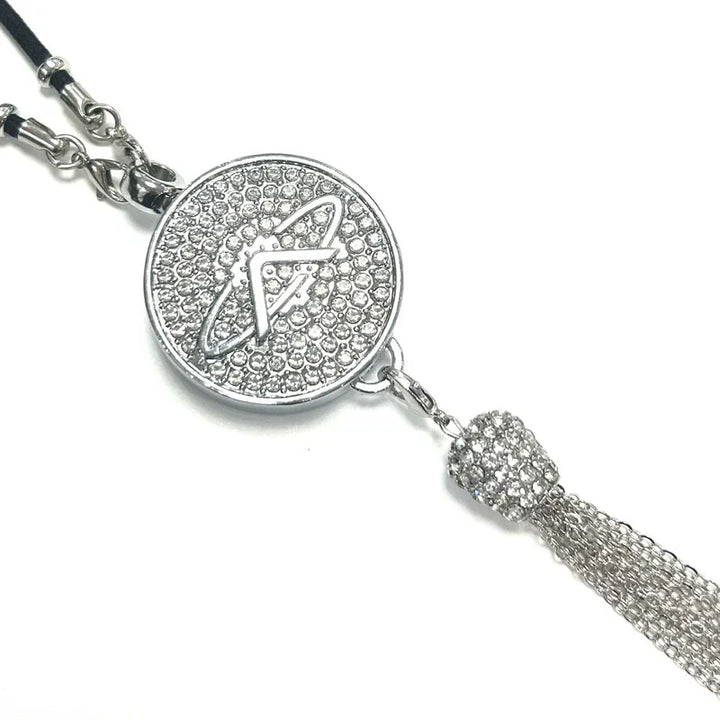Car Rearview Mirror Pendant with Crystal | Zinc alloy &amp; rhinestones | Sparkling decoration with scent pendant, gift idea